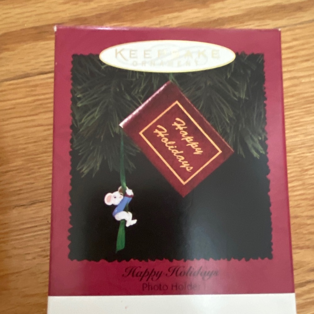 - Hallmark happy holiday photo holder ornament